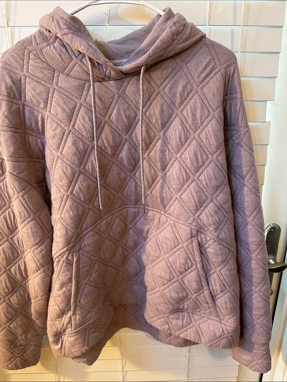RBX Quilted Hooded Pullover Jacket - Mauve